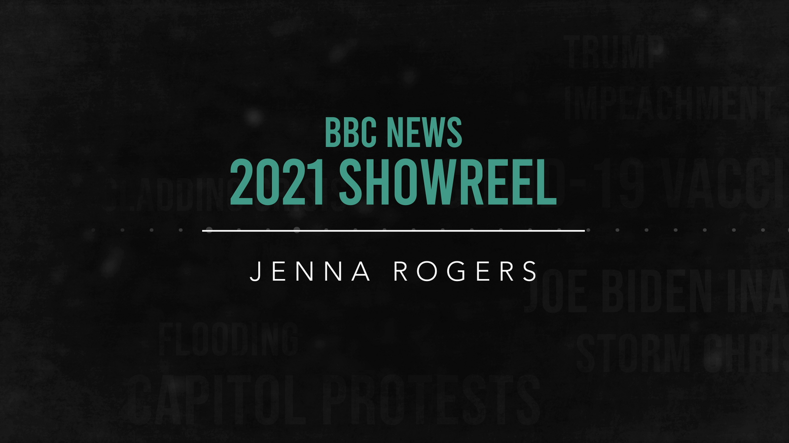 BBC News Showreel 2021